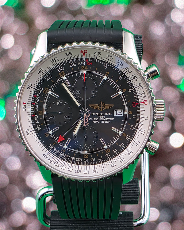 2004 Breitling Navitimer World L.E. 46MM Anthracite Dial Rubber Strap  (J24322)