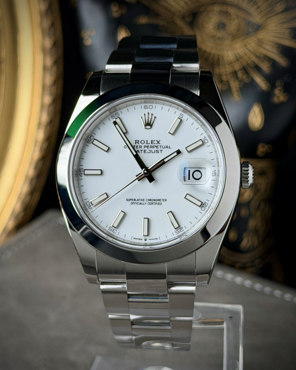 2023 Rolex Datejust 41MM White Dial Oyster Bracelet (126300)