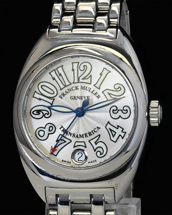 Franck Muller Transamerica Date 32MM Quartz Silver Dial Steel Bracelet (2000 L)