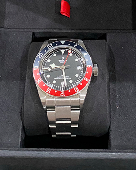 2024 Tudor Black Bay GMT "Pepsi" 41MM Black Dial Aftermarket Steel Bracelet (79830RB)