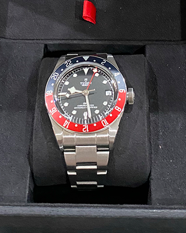 2024 Tudor Black Bay GMT "Pepsi" 41MM Black Dial Aftermarket Steel Bracelet (79830RB)
