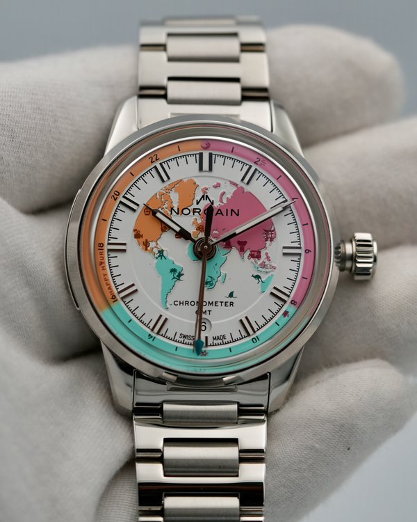 2026 Norqain Freedom GMT Enjoy Life "Holiday" L.E. 40MM White Dial Steel Bracelet (N2100.22S02.W01)