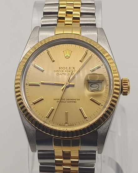 1986 Rolex Datejust 36MM Champagne Dial Two-Tone Jubilee Bracelet (16013)