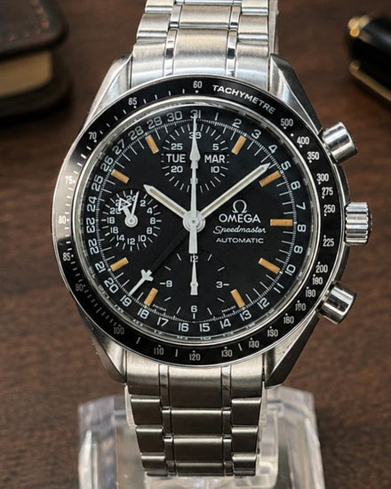No Reserve - Omega Speedmaster Day-Date 39MM Black Dial Steel Bracelet (3520.50.00)