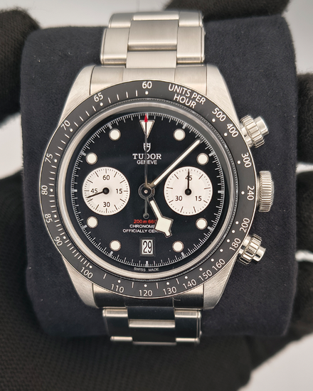 2022 Tudor Black Bay Chrono "Reverse Panda" 41MM Black Dial Steel Bracelet (79360N)