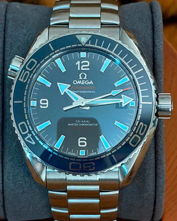 2022 Omega Seamaster Planet Ocean 600M 43.5MM Blue Dial Steel Bracelet (215.33.44.21.03.001)