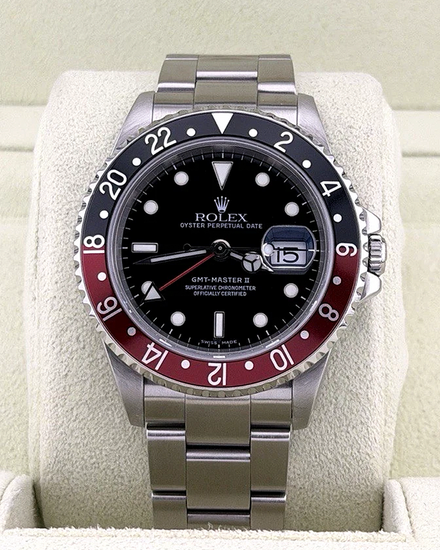 2001 Rolex GMT-Master II "Coke" 40MM Black Dial Oyster Bracelet (16710)