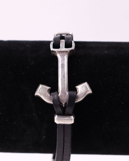 David Yurman Bracelet Maritime Anchor 7.75IN Sterling Silver Leather (Bracelet)