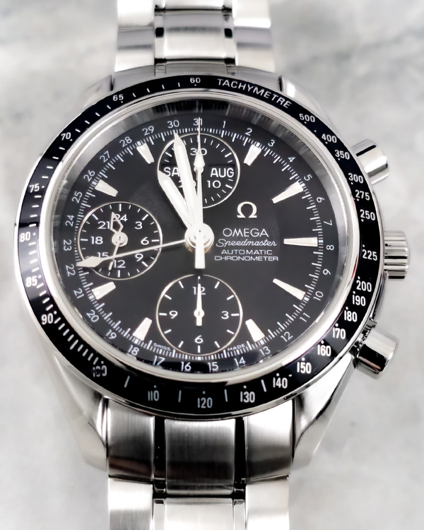 No Reserve - 2021 Omega Speedmaster Day-Date 40MM Black Dial Steel Bracelet (3220.50.00)