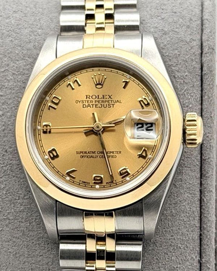 1993 Rolex Oyster Perpetual Date 26MM Champagne Dial Two-Tone Jubilee Bracelet (69163)