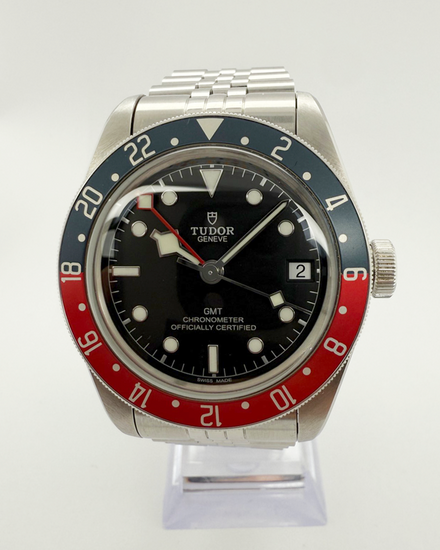 2021 Tudor Black Bay GMT "Pepsi" 41MM Black Dial Aftermarket Steel Bracelet (79830RB)