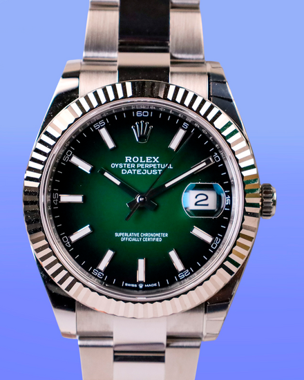 2026 Rolex Datejust 41MM Green "Ombré" Dial Oyster Bracelet (126334)