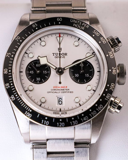 No Reserve -  2022 Tudor Black Bay Chrono "Panda" 41MM White Dial Steel Bracelet (79360N)