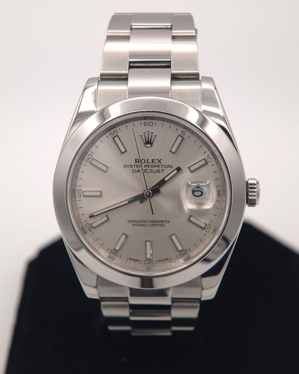 No Reserve - Rolex Datejust 41MM Silver Dial Oyster Bracelet (126300)