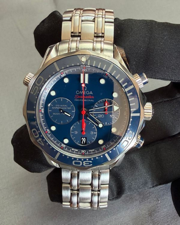 2024 Omega Seamaster Diver 300M Chronograph 44MM Blue Dial Steel Bracelet (212.30.44.50.03.001)