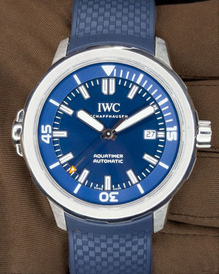 2022 IWC Schaffhausen Aquatimer 42MM Blue Dial Rubber Strap (IW328801)