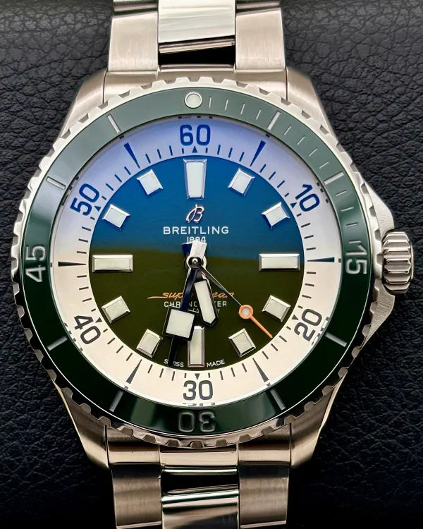 2023 Breitling Superocean 44MM Green Dial Steel Bracelet (A17376A31L1A1)