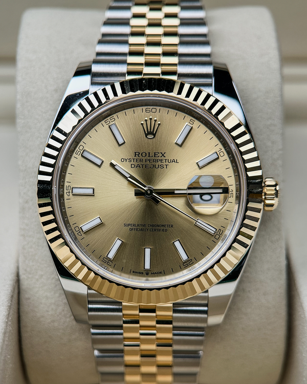 No Reserve - 2026 Rolex Datejust 41MM Champagne Dial Two-Tone Jubilee Bracelet (126333)