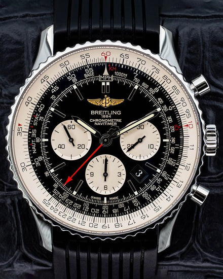 2015 Breitling Navitimer 01 46MM Black Dial Rubber Strap (AB012721/BD09)