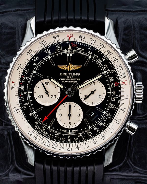 2015 Breitling Navitimer 01 46MM Black Dial Rubber Strap (AB012721/BD09)