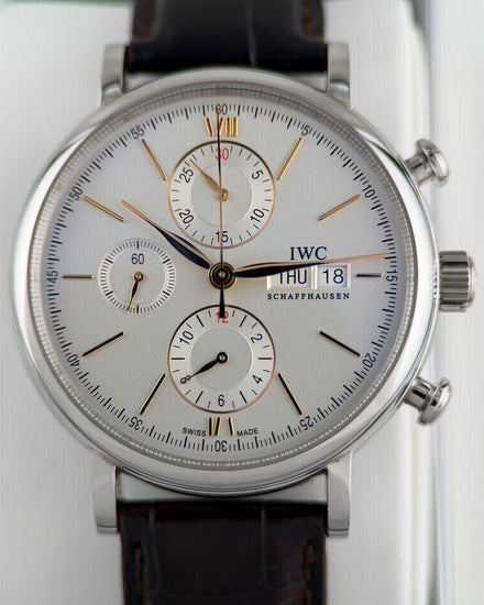 2018 IWC Schaffhausen Portofino 42MM Silver Dial Leather Strap (IW391022)