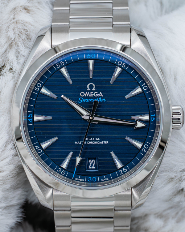 2022 Omega Seamaster Aqua Terra 150M 41MM Blue Dial Steel Bracelet (220.10.41.21.03.001)