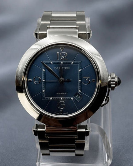 2024 Cartier Pasha De Cartier 41MM Blue Dial Steel Bracelet (WSPA0038)