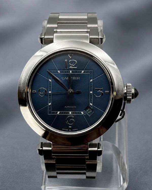 2024 Cartier Pasha De Cartier 41MM Blue Dial Steel Bracelet (WSPA0038)