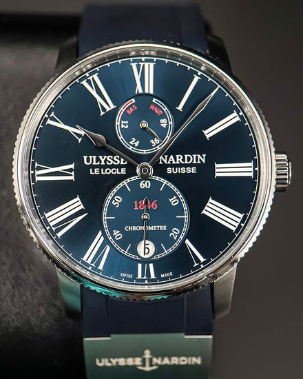 No Reserve - 2026 Ulysse Nardin Marine Torpilleur 42MM Blue Dial Rubber Strap (1183-310/43)