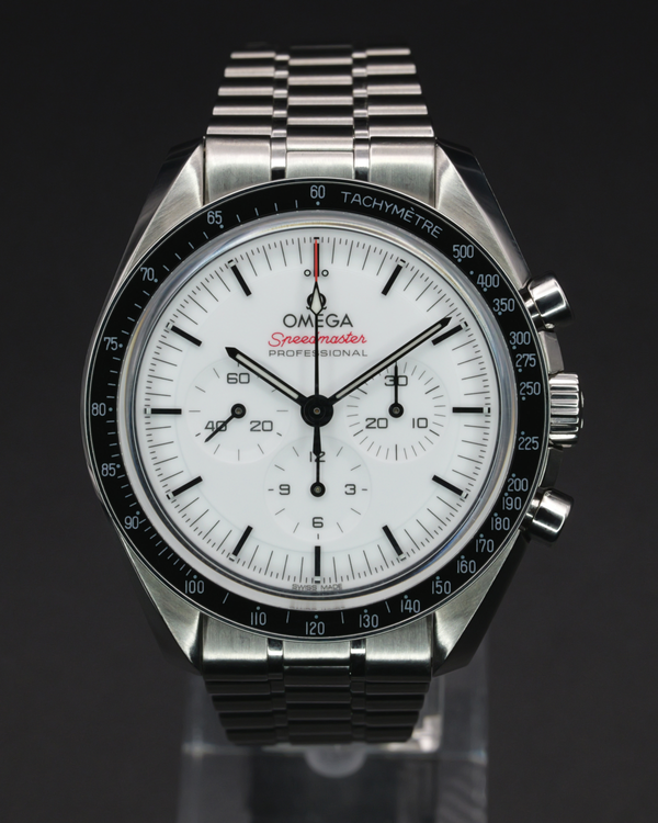 No Reserve - 2024 Omega Speedmaster Professional Moonwatch 42MM White Dial Steel Bracelet (310.30.42.50.04.001)