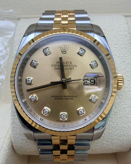 2015 Rolex Datejust 36MM Champagne Dial Two-Tone Jubilee Bracelet (116233)