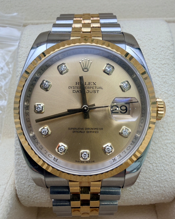2015 Rolex Datejust 36MM Champagne Dial Two-Tone Jubilee Bracelet (116233)