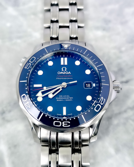 No Reserve - 2019 Omega Seamaster Diver 300M 41MM Blue Dial Steel Bracelet (212.30.41.20.03.001)