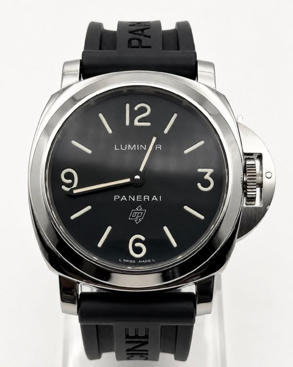 Panerai Luminor Base 44MM Black Dial Rubber Strap (PAM00000)