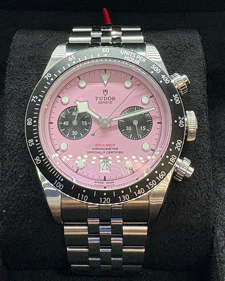 2025 Tudor Black Bay Chrono "Flamingo" 41MM Pink Dial Steel Bracelet (79360N)