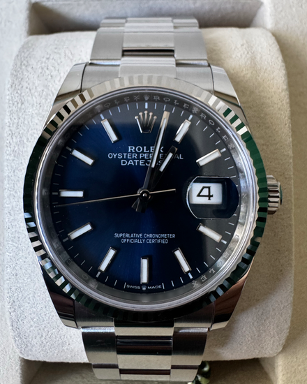 2026 Rolex Datejust 36MM Blue Dial Oyster Bracelet (126234)