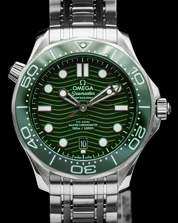 2022 Omega Seamaster Diver 300M "Seaweed" 42MM Green Dial Steel Bracelet (210.30.42.20.10.001)