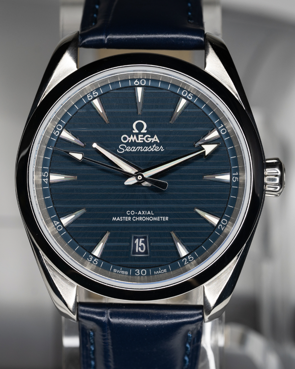 2020 Omega Seamaster Aqua Terra 150M 41MM Blue Dial Leather Strap (220.13.38.21.03.001)