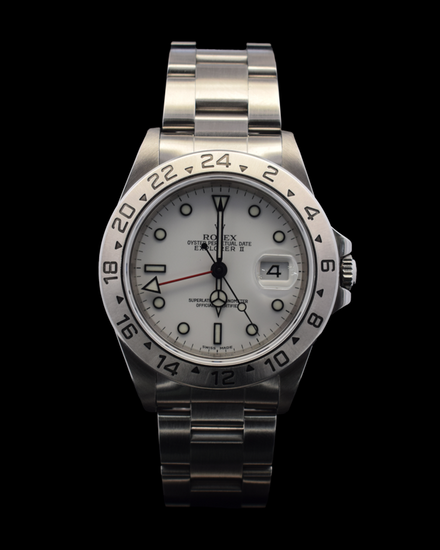 1999 Rolex Explorer II "Polar" 40MM White Dial Oyster Bracelet (16570)