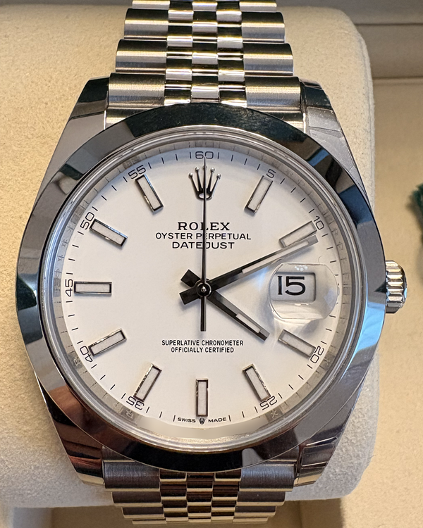 2025 Rolex Datejust 41MM White Dial Jubilee Bracelet (126300)