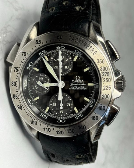 2002 Omega Speedmaster Split Seconds 42.25MM Black Dial Leather Strap (3540.50.31)