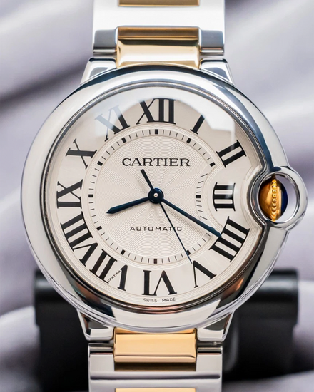 2013 Cartier Ballon Bleu 36MM Silver Dial Two-Tone Bracelet (W6920047)