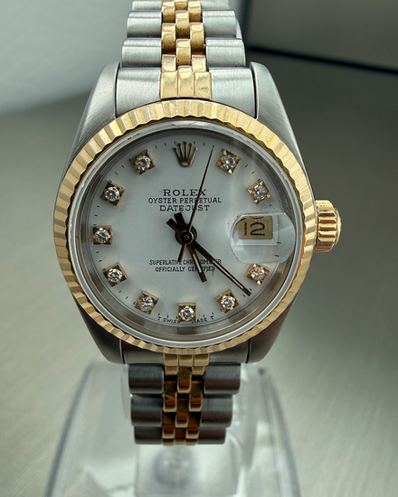 1988 Rolex Lady-Datejust 26MM White Dial Two-Tone Jubilee Bracelet (69173)