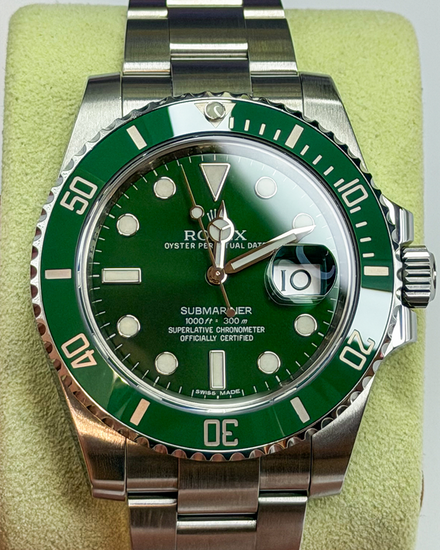 2013 Rolex Submariner Date “Hulk” 40MM Green Dial Oyster Bracelet (116610LV)