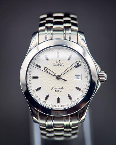 No Reserve - 2001 Omega Seamaster 120M 36.25MM Quartz Silver Dial Steel Bracelet (2511.21)