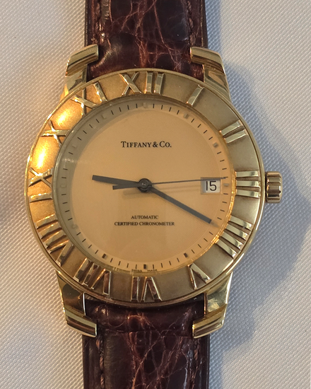 Tiffany & Co. Atlas 37.5MM Champagne Dial Leather Strap (Cal. 2892A2)