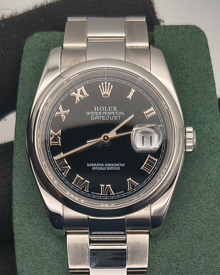2006 Rolex Datejust 36MM Black Dial Oyster Bracelet (116200)
