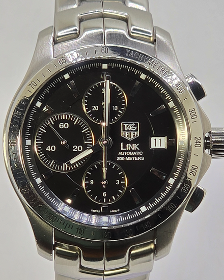 2011 Tag Heuer Link Calibre 16 42MM Black Dial Steel Bracelet (CJF2110-0.BA0594 EXHIBITION)