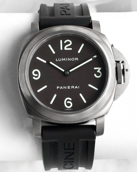 2003 Panerai Luminor Base 44MM Brown Dial Rubber Strap (PAM00116)