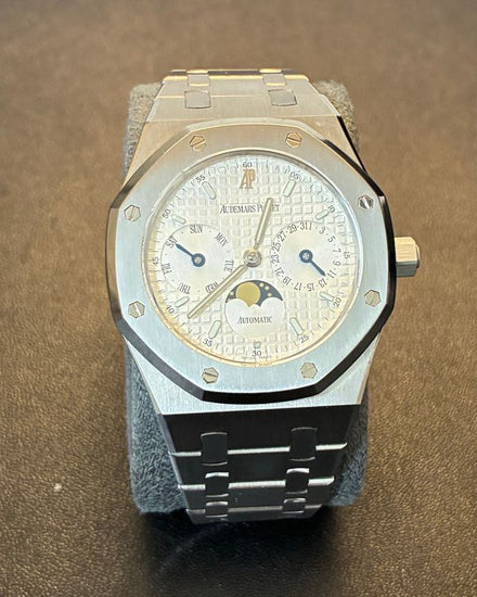 2004 Audemars Piguet Royal Oak Moonphase 36MM White Dial Steel Bracelet (25594ST)